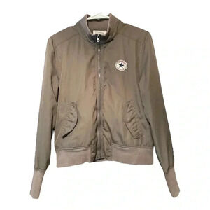 Converse Vintage Olive Green Lined Bomber Jacket Small